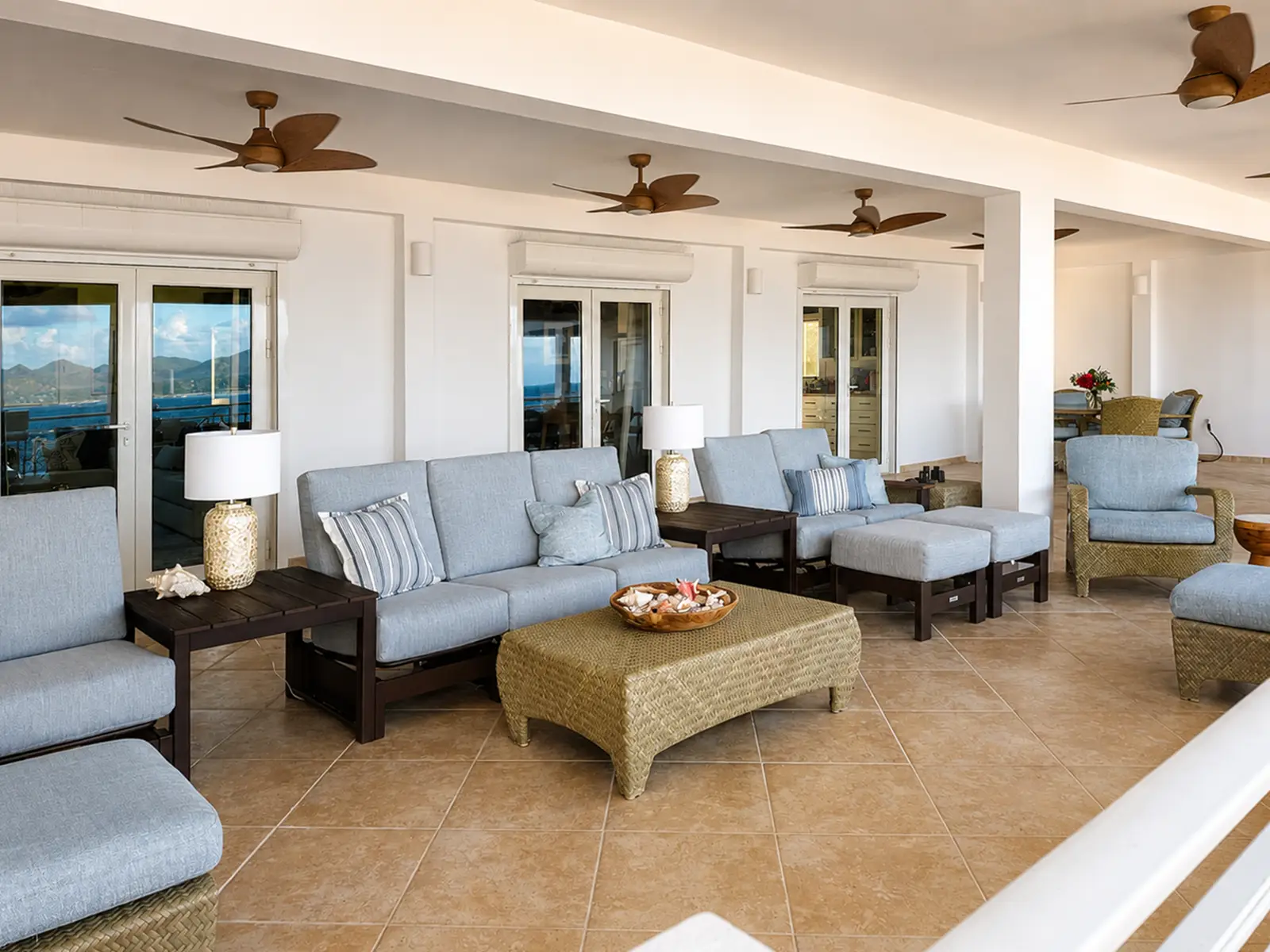 Upper Patio — lounge seating and ocean views