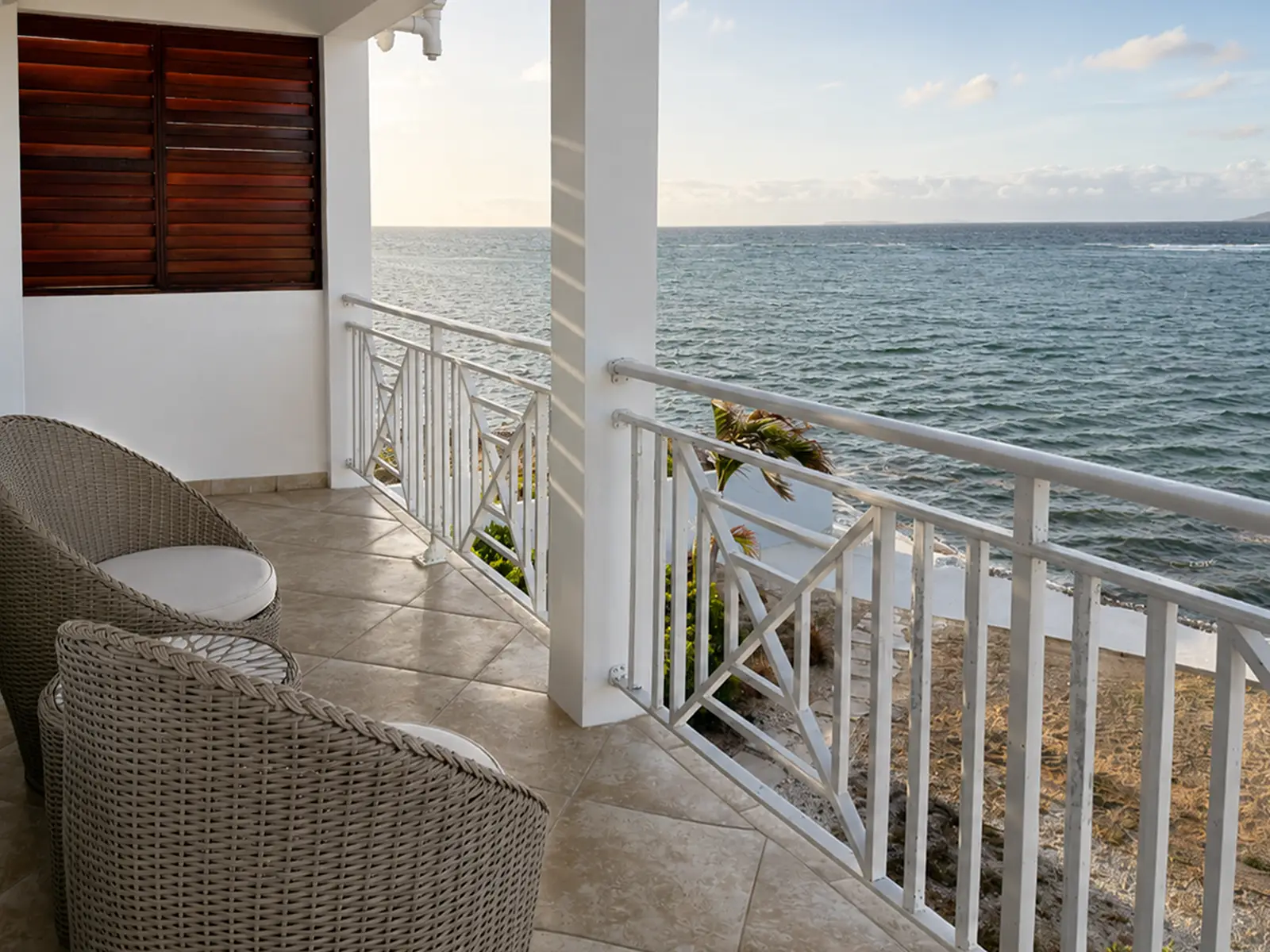 Upper Patio — evening light over the reef