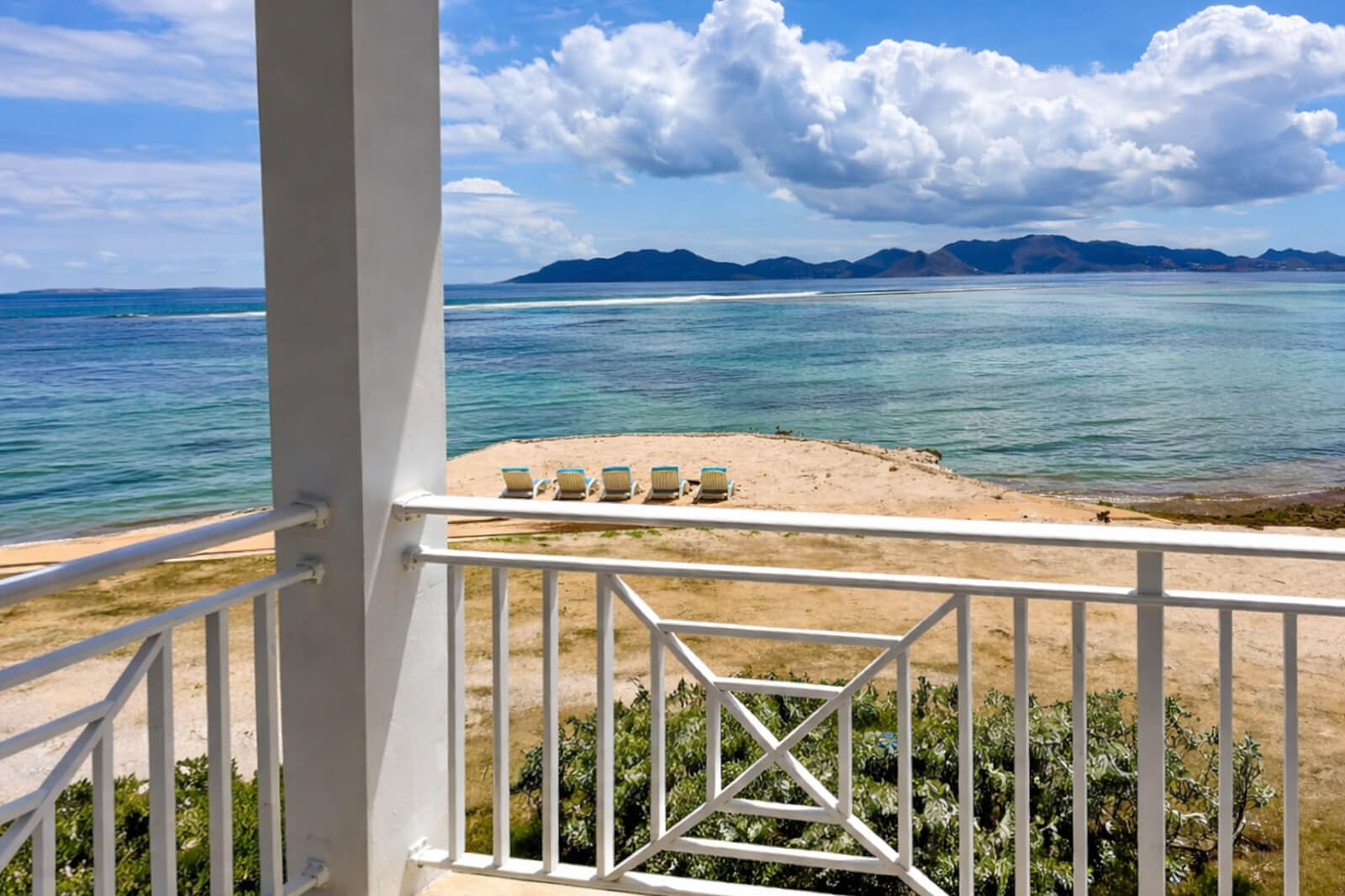 Upper Patio — morning light and sea breeze