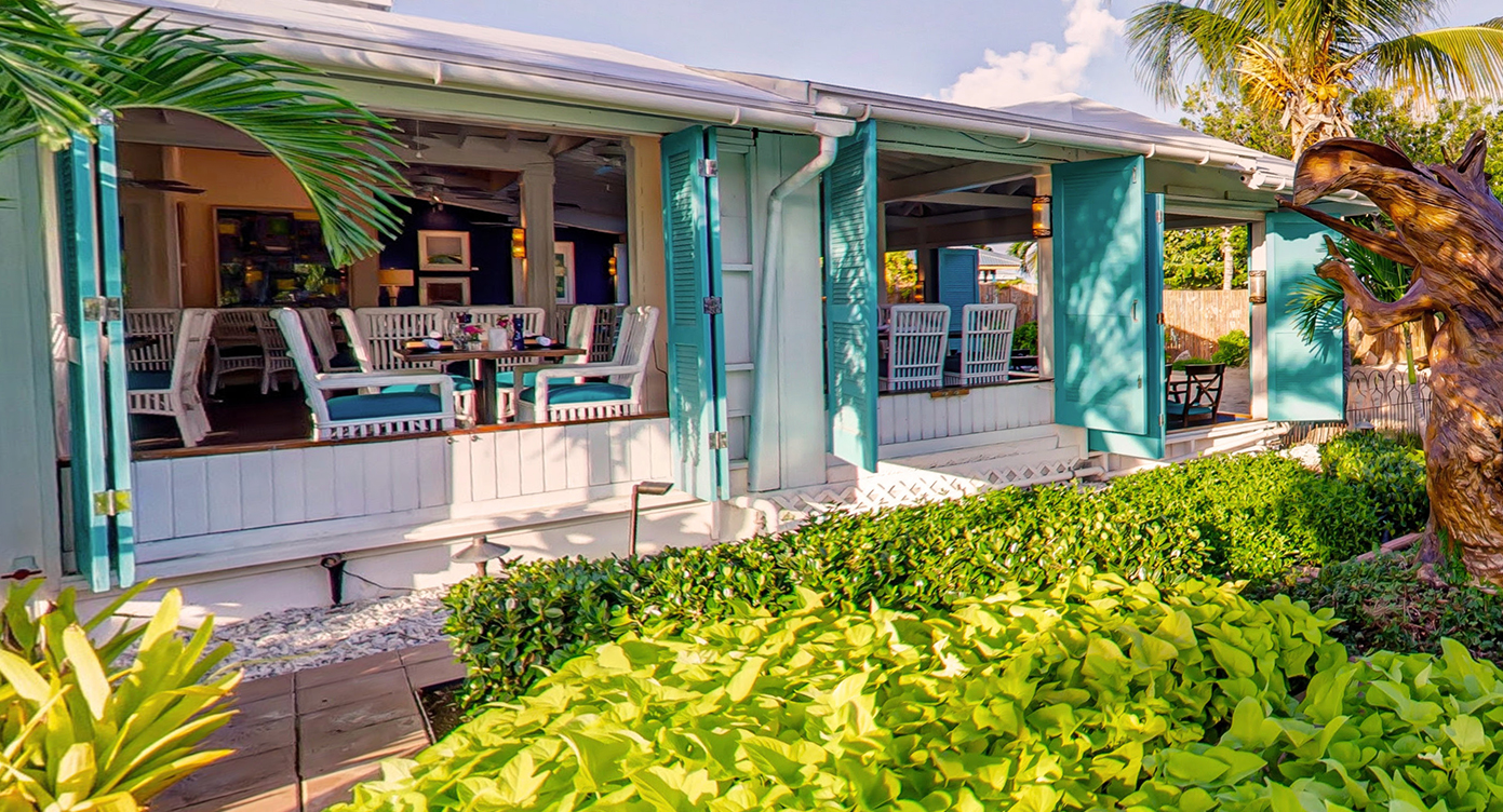 Blanchards restaurant — Meads Bay, Anguilla, elegant outdoor dining at night